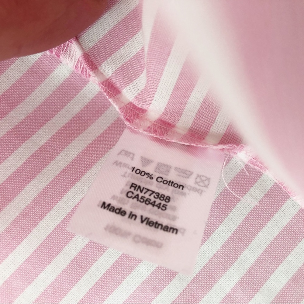 J. Crew Pink Striped Ruffle Blouse - Picture 8 of 10